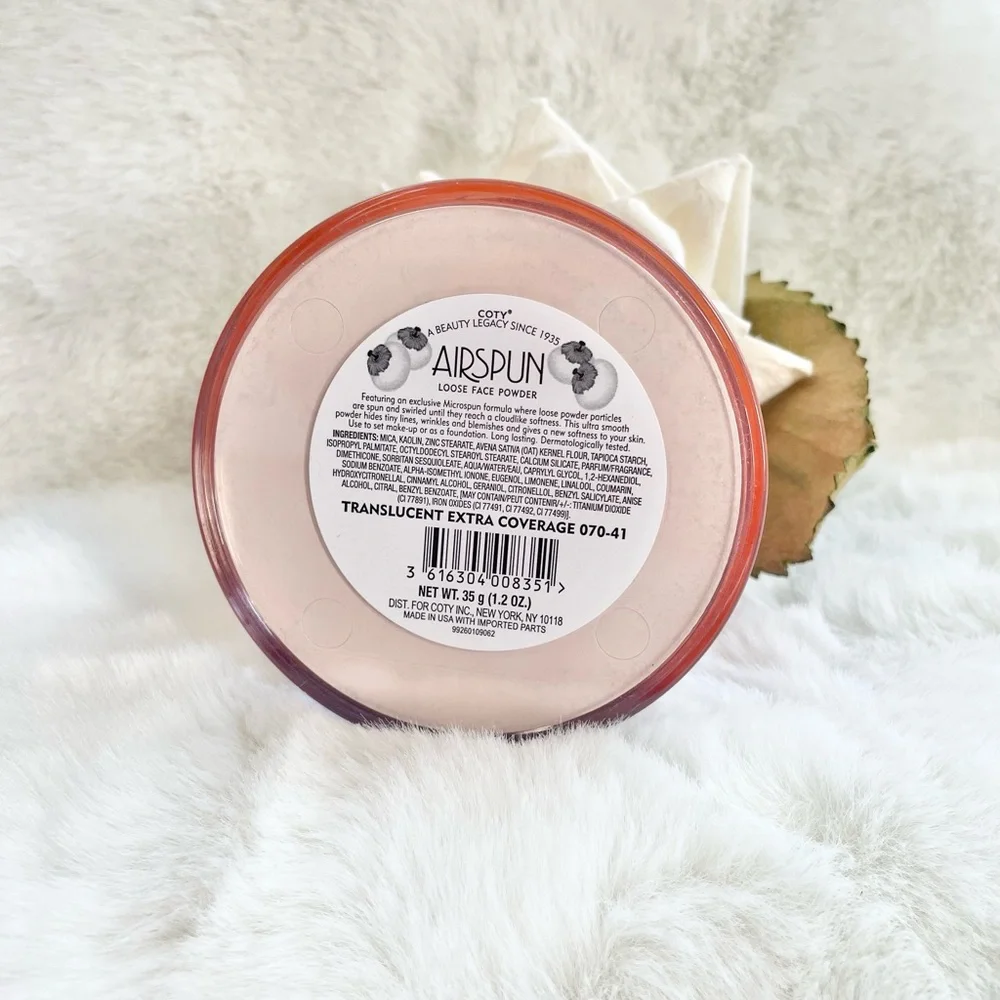 New with tags AIRSPUN TALC-FREE LOOSE FACE POWDER TRANSLUCENT EXTRA COVERAGE